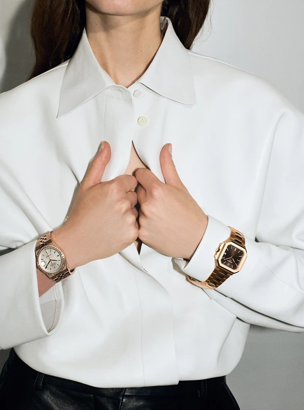 Editorial μόδας ρολόγια Harpers Bazaar Nov2025