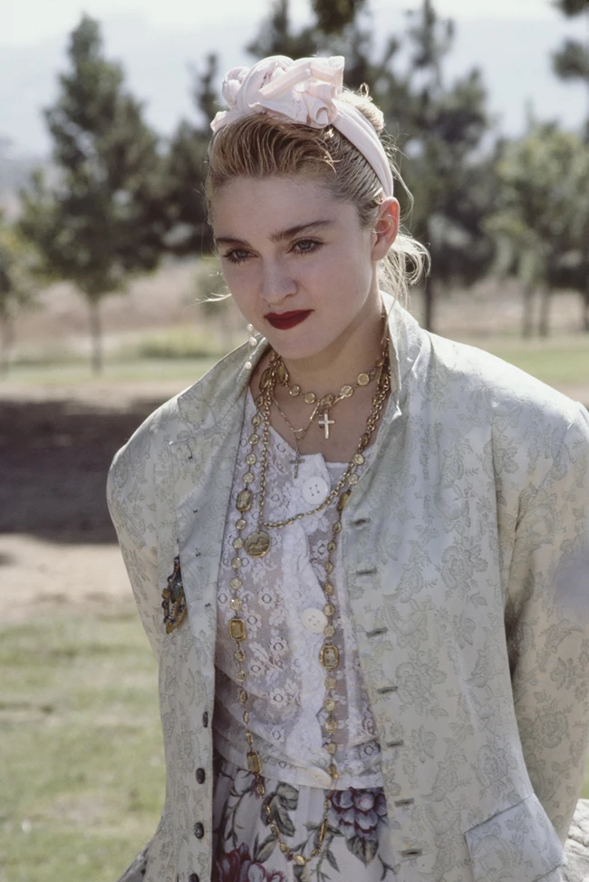 Η Madonna στο Pro-Peace rally της Καλιφόρνια, τον Οκτώβριο του 1985.