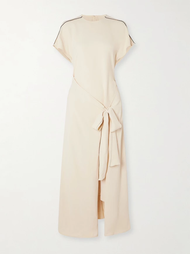 Ασύμμετρο μίντι φόρεμα με δέσιμο, Victoria Beckham.