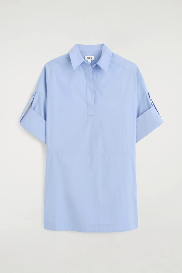 Shirt dress από βαμβακερή ποπλίνα με κοντά μανίκια, Cos