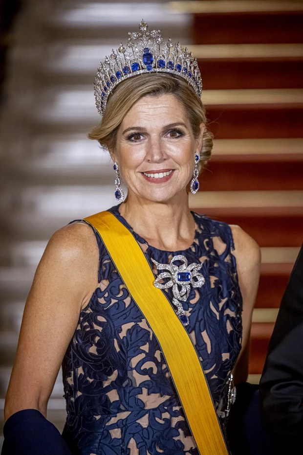 33 ζαφείρια και 600 διαμάντια | Τι συμβολίζει η πιο εντυπωσιακή και πολύτιμη τιάρα της Maxima της Ολλανδίας;