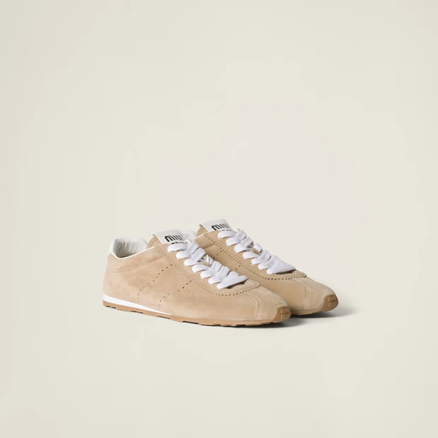 Suede sneakers Plume, Miu Miu.