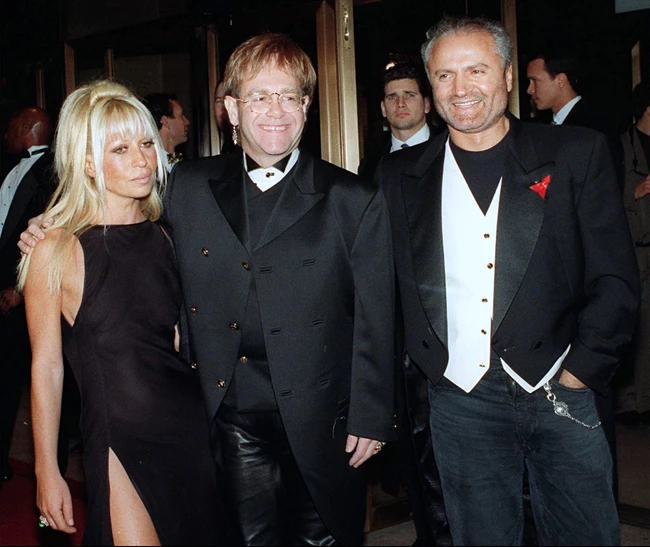 Donatella Versace Elton John Gianni Versace