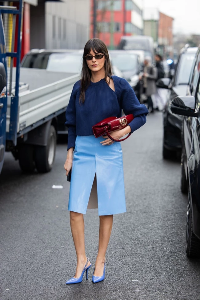 γαλάζιο και μπλε street style