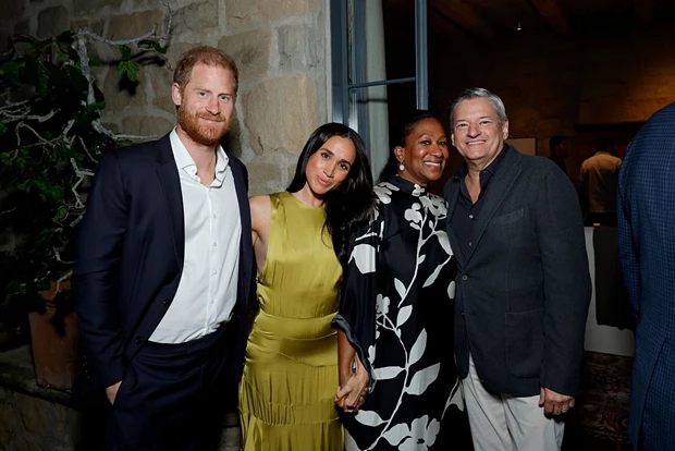 Meghan Markle, Harry, Ted Sarandos και σύζυγος