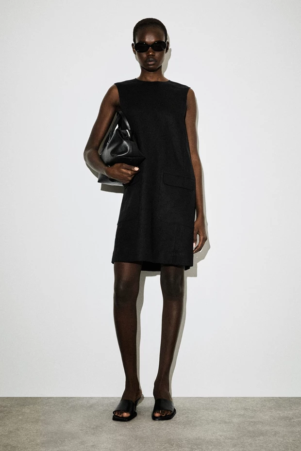 Λινό μίνι φόρεμα, Cos.