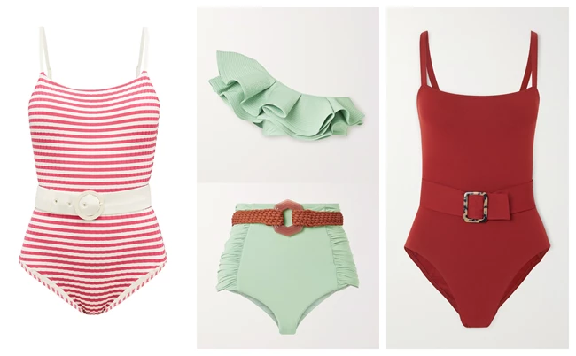 Belted swimwear