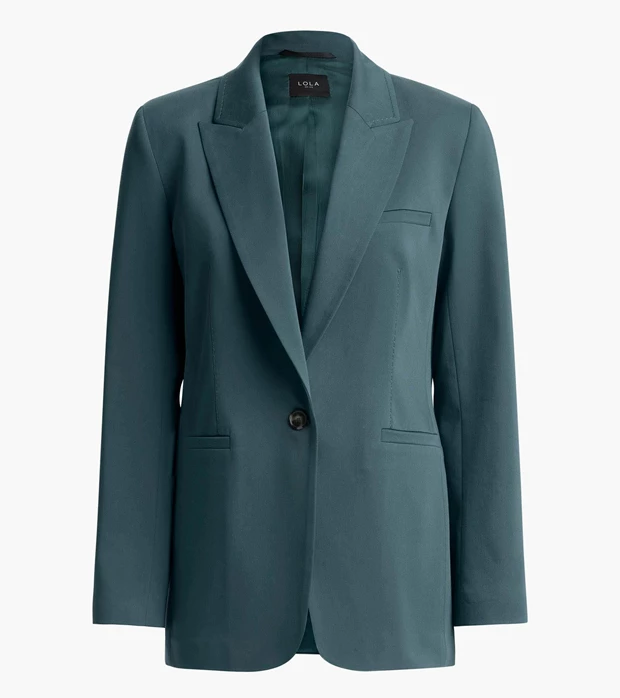 Blazer σε σατέν γκαμπαρντίνα, LOLA.