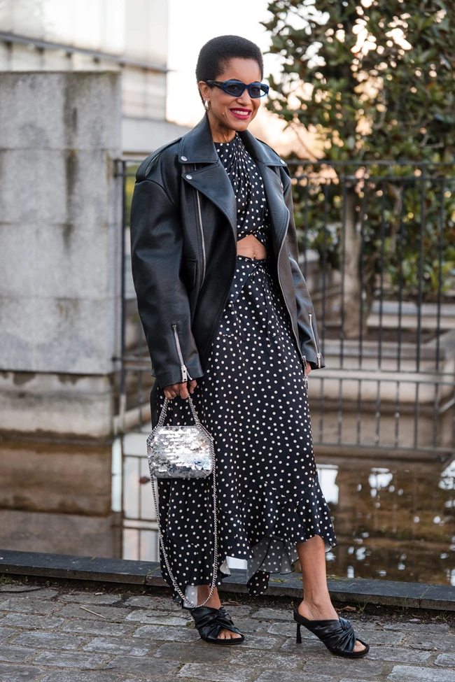 polka dot street style