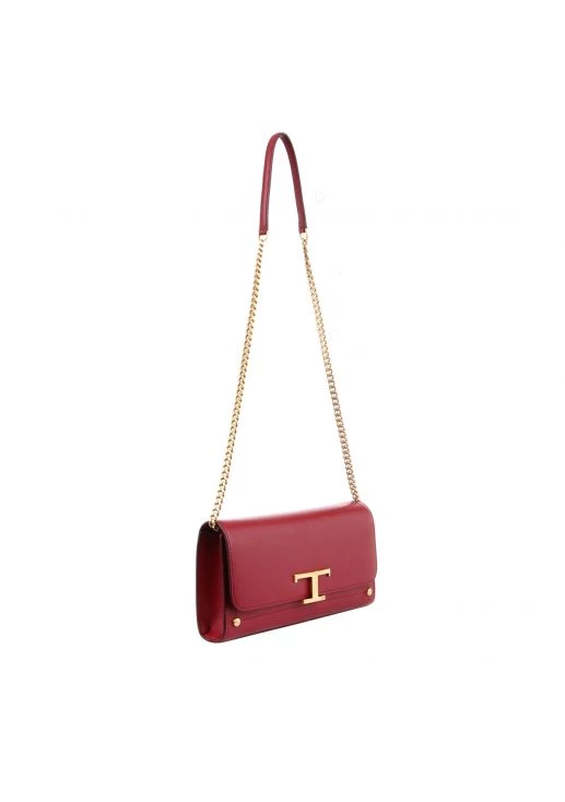 Κόκκινη δερμάτινη crossbody τσάντα Tod's, Kalogirou.