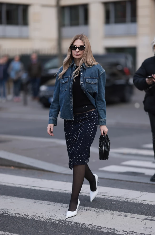 polka dot street style
