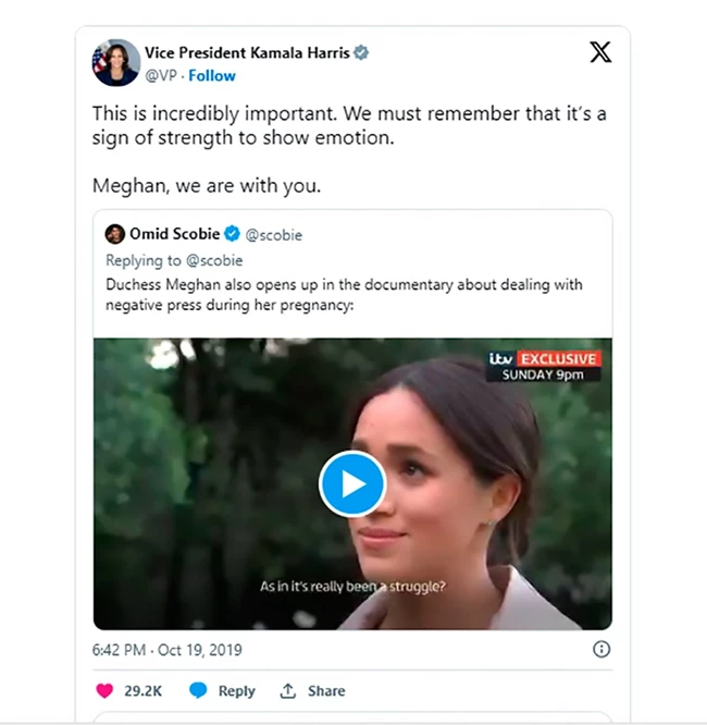 Kamala Harris | Οι δηλώσεις της για τη Meghan Markle