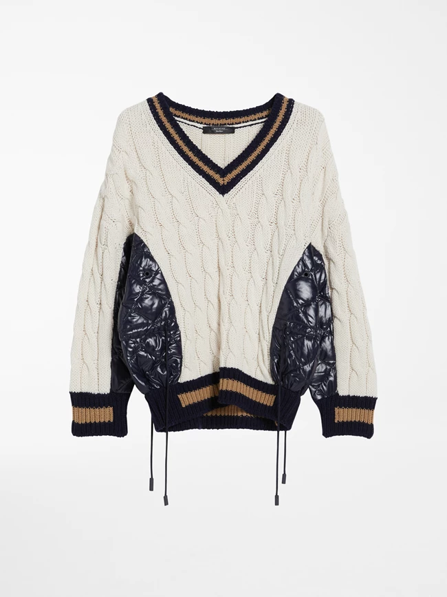 Cable-knit πουλόβερ με V λαιμόκοψη, Max Mara.