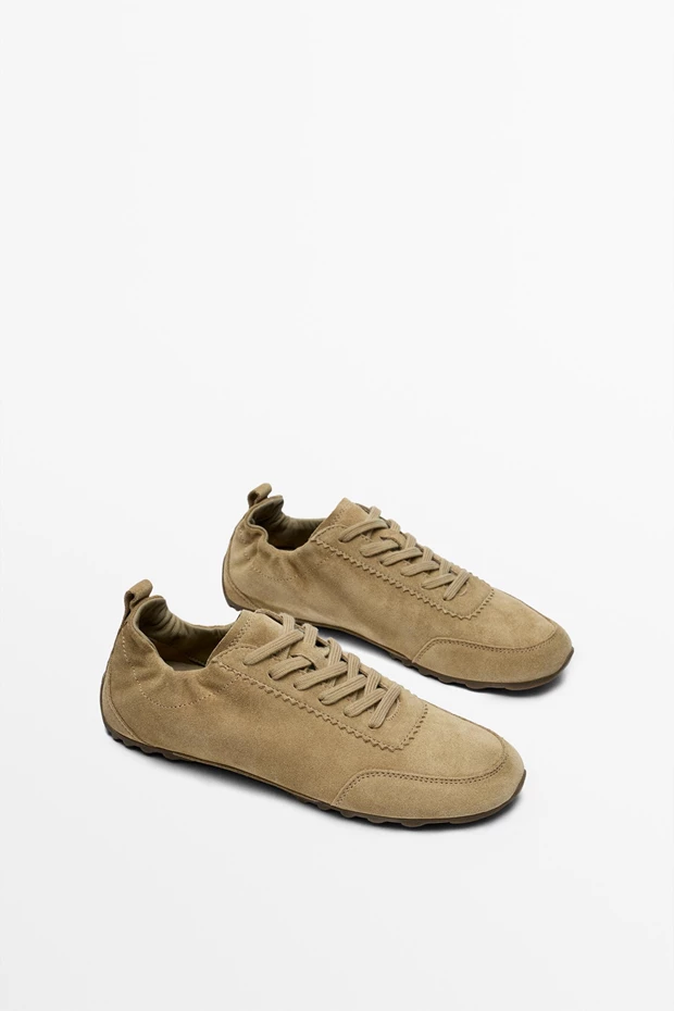 Αθλητικό από μαλακό δέρμα, Massimo Dutti.
