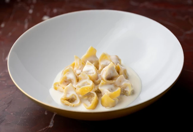 Tortellini with Parmigiano Reggiano cream