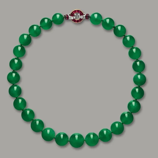 Hutton-Mdivani Jadeite Necklace