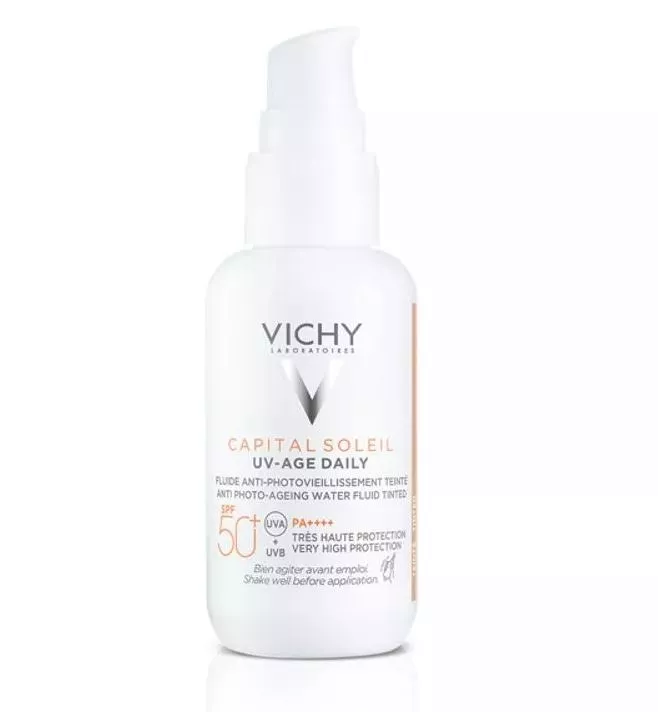 Capital Soleil UV-Age Daily Water Fluid Tinted SPF50+, Vichy (στα φαρμακεία)
