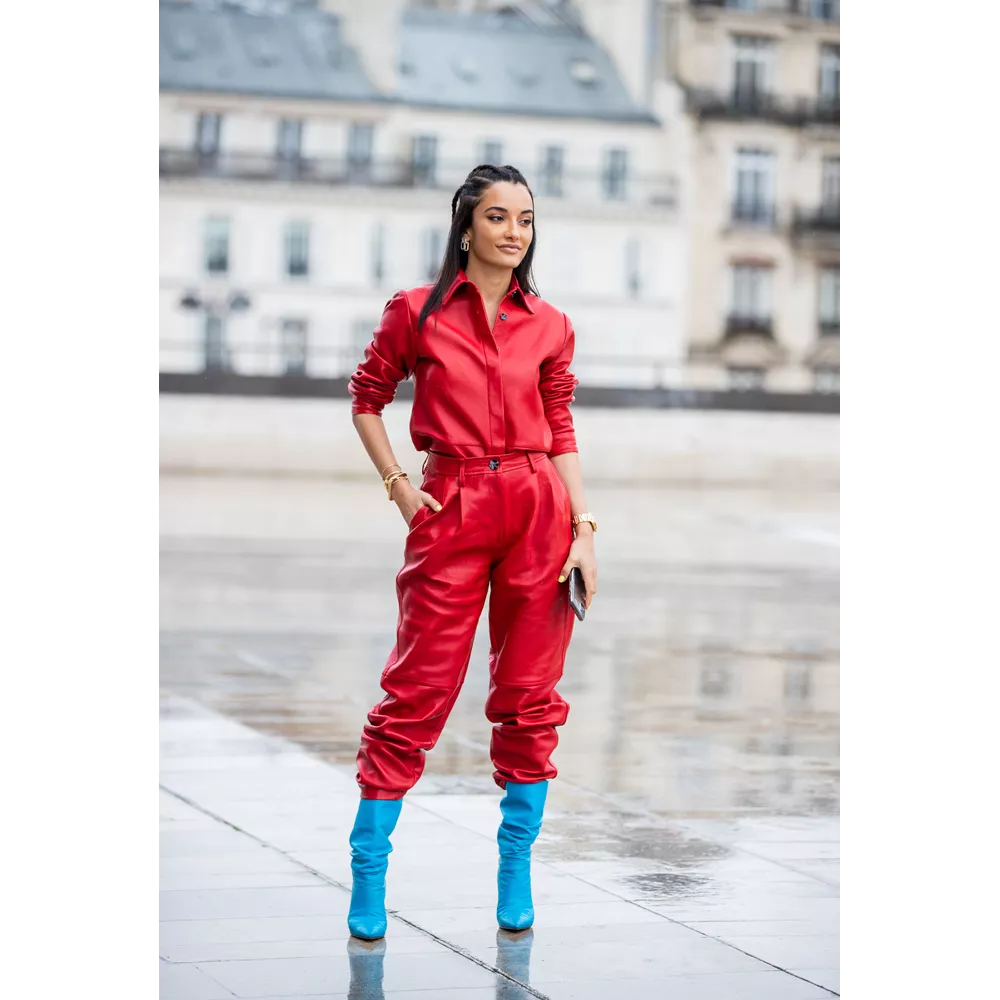 Σε color blocking outfit