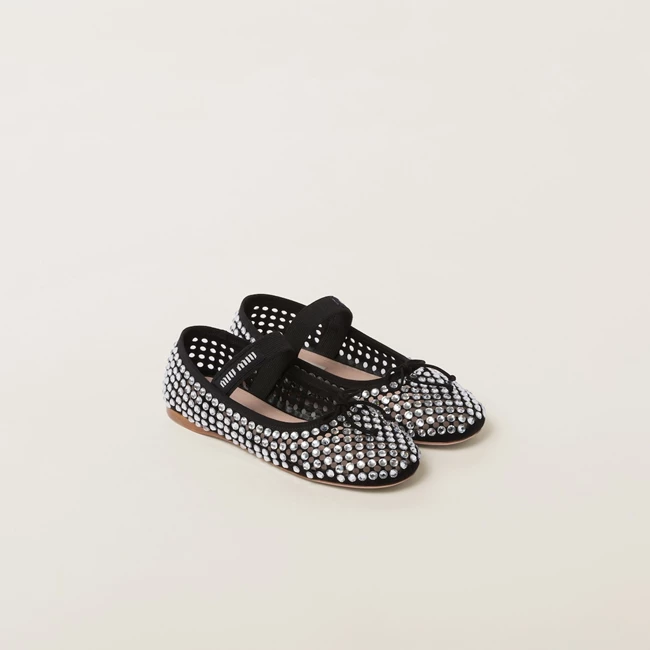 Satin ballerinas, Miu Miu.