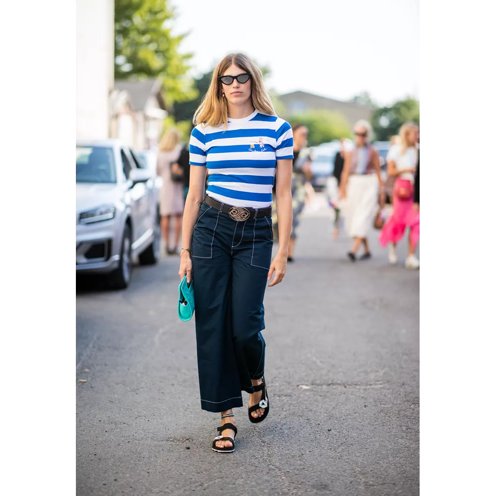 Denim παντελόνι + μαρινιέρα