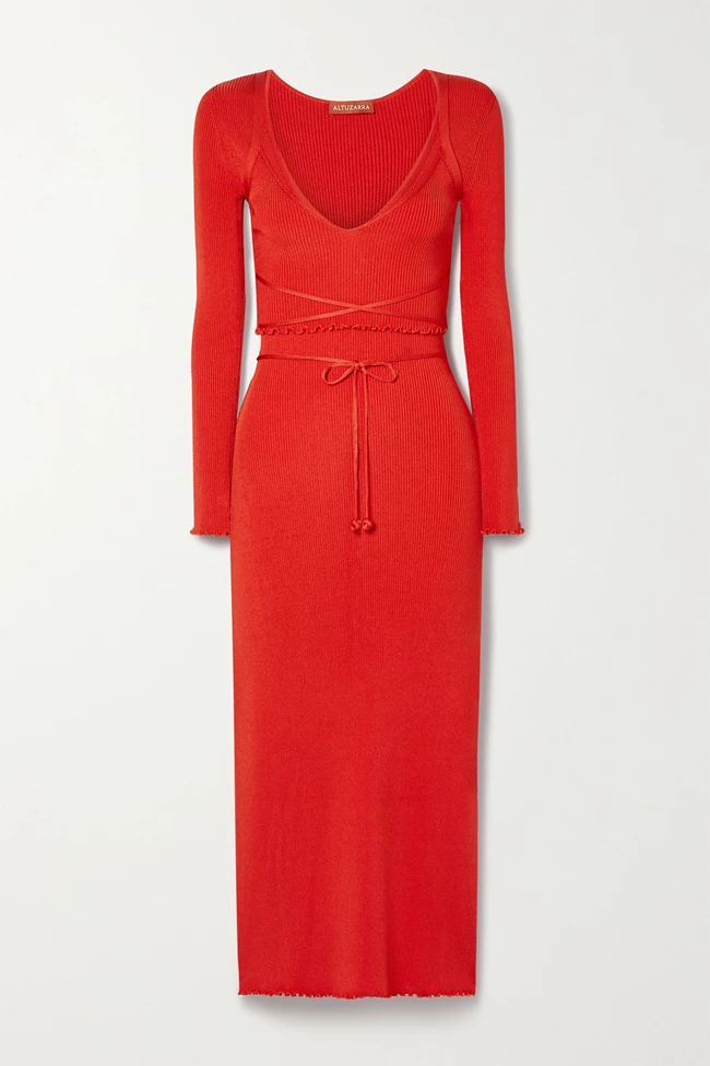 Damali ribbed-knit μίντι φόρεμα, Altuzarra.