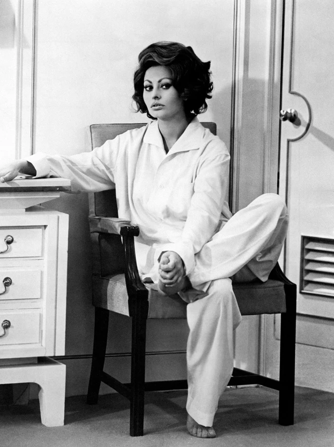 Sophia Loren Pajama Style