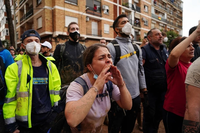 Διαδηλωτές στη Βαλένθια