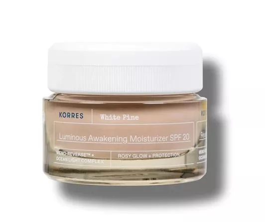 White Pine Luminous Awakening Moisturizer SPF20, KORRES (στα φαρμακεία)