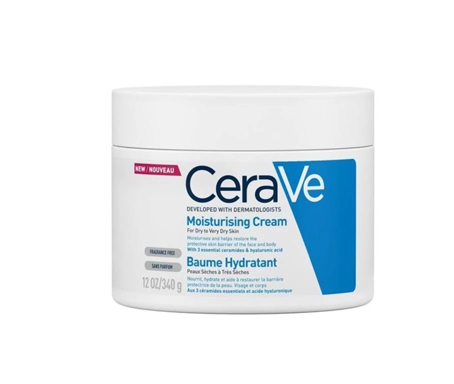 Ενυδατική κρέμα με ceramides και υαλουρονικό οξύ, Moisturising Cream, CeraVe  (στα φαρμακεία)
