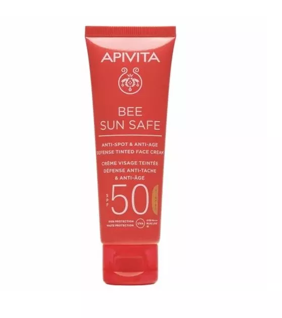 Bee Sun Safe Anti-Spot & Anti-Age Face Cream SPF50, APIVITA (στα φαρμακεία)