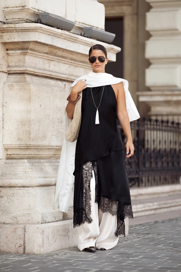 slip dress layering