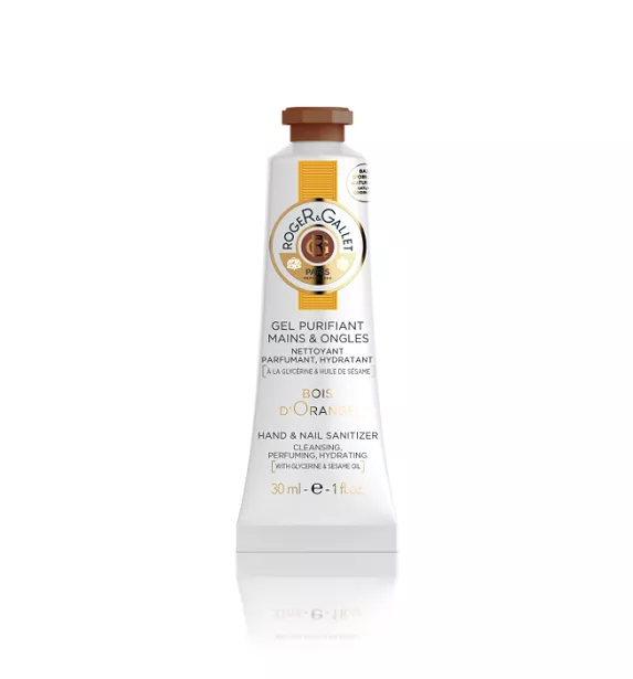 Ενυδατικό καθαριστικό χεριών, Bois D'orange Hand Nail Sanitizer, Roger & Gallet (στα φαρμακεία)
