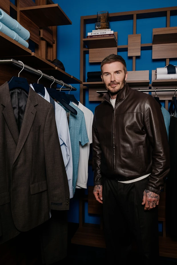 David Beckham BOSS δερμάτινο τζάκετ Βερολίνο