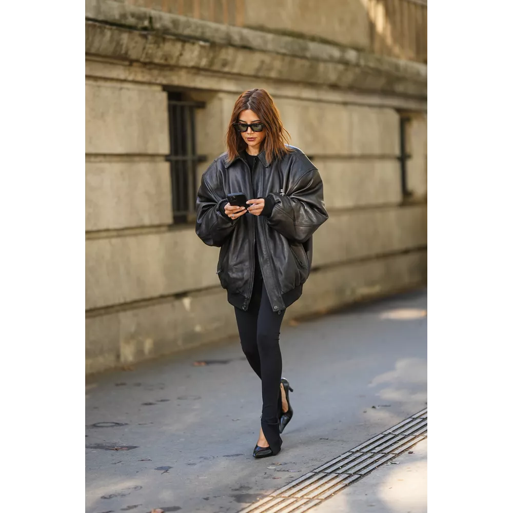 Με oversized jacket