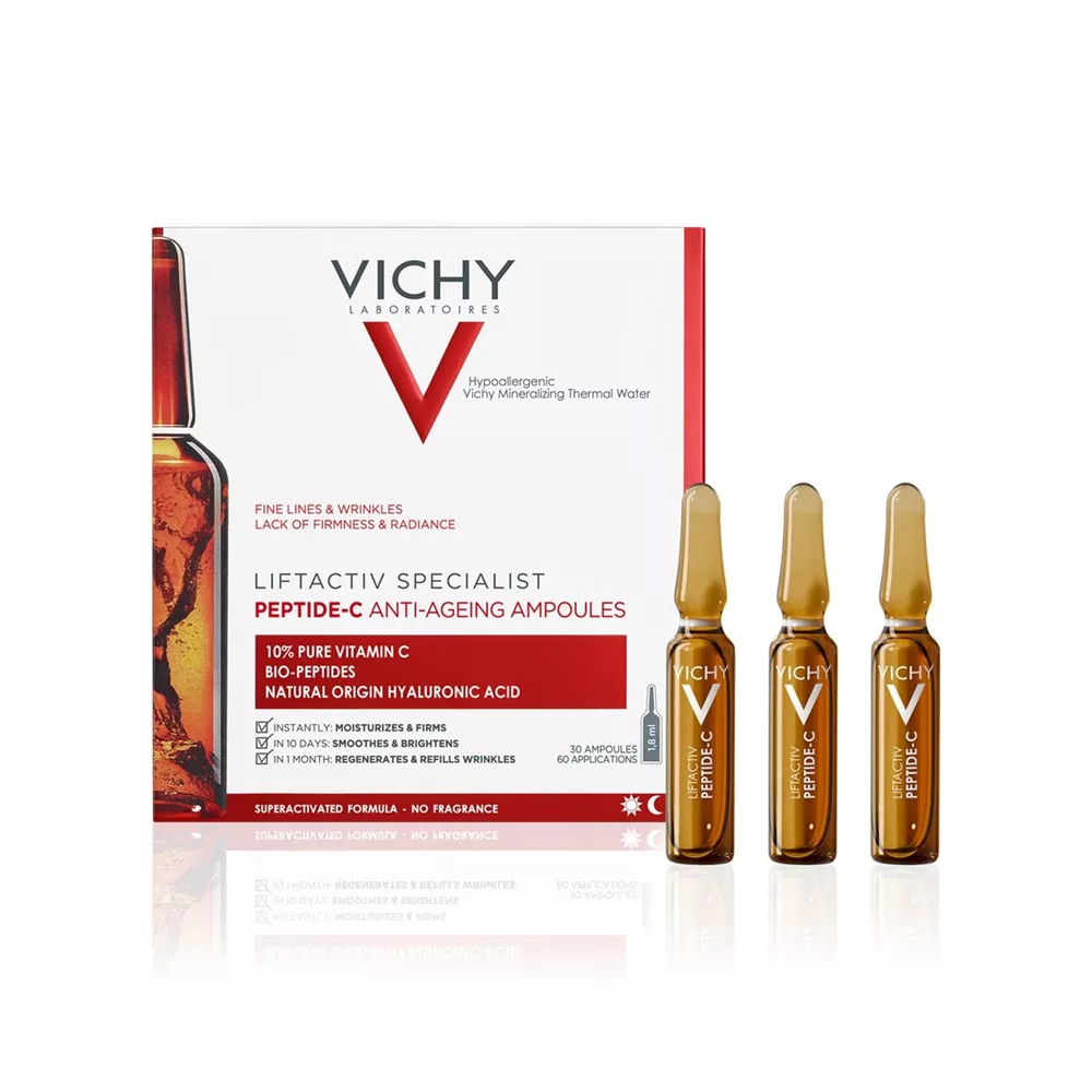 Αμπούλες για γέμισμα ρυτίδων και λάμψη, Liftactiv Peptide-C Ampoules, Vichy (στα φαρμακεία)