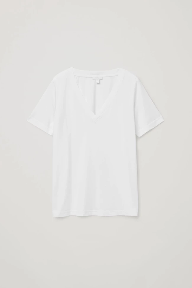 Λευκό V-neck t-shirt, Cos.