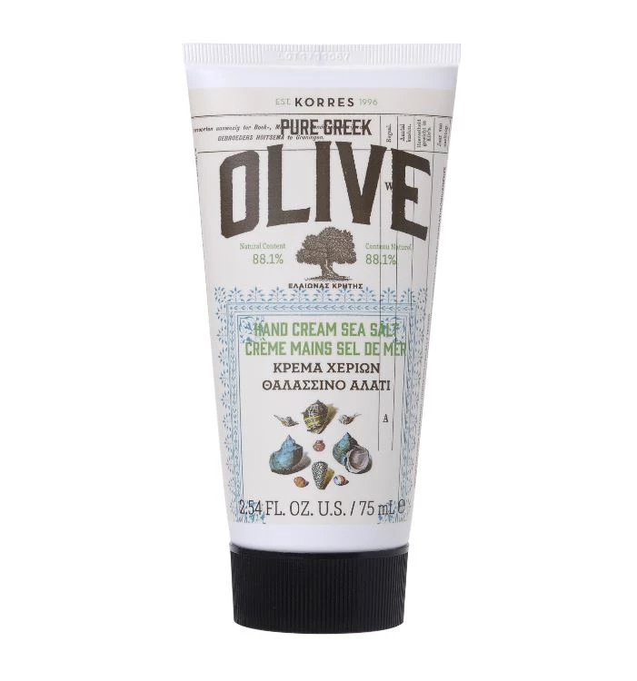 Κρέμα χεριών με θαλασσινό αλάτι, Pure Greek Olive, KORRES (στα φαρμακεία)