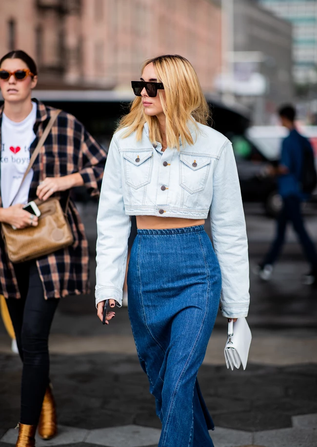 midi denim skirt