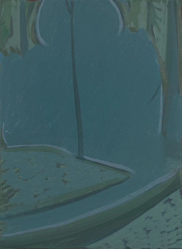 Χωρίς τίτλο, 2025, λάδι σε σκληρό χαρτόνι