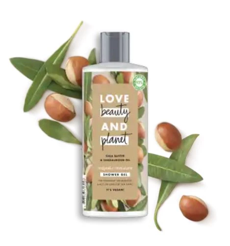 Vegan αφρόλουτρο με βούτυρο καριτέ και σανδαλόξυλο, Majestic Moisture Shower Gel, Love Beauty and Planet
