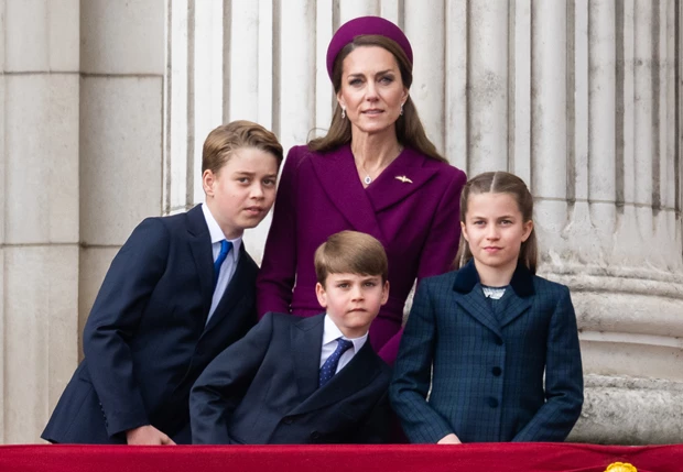 George, Louis, Kate Middleton, Charlotte