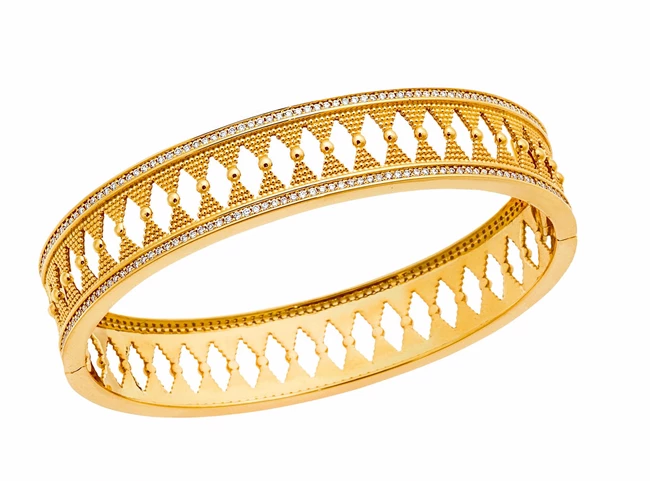 Βραχιόλι "Helios" από χρυσό 18Κ, με διαμάντια, Zolotas.