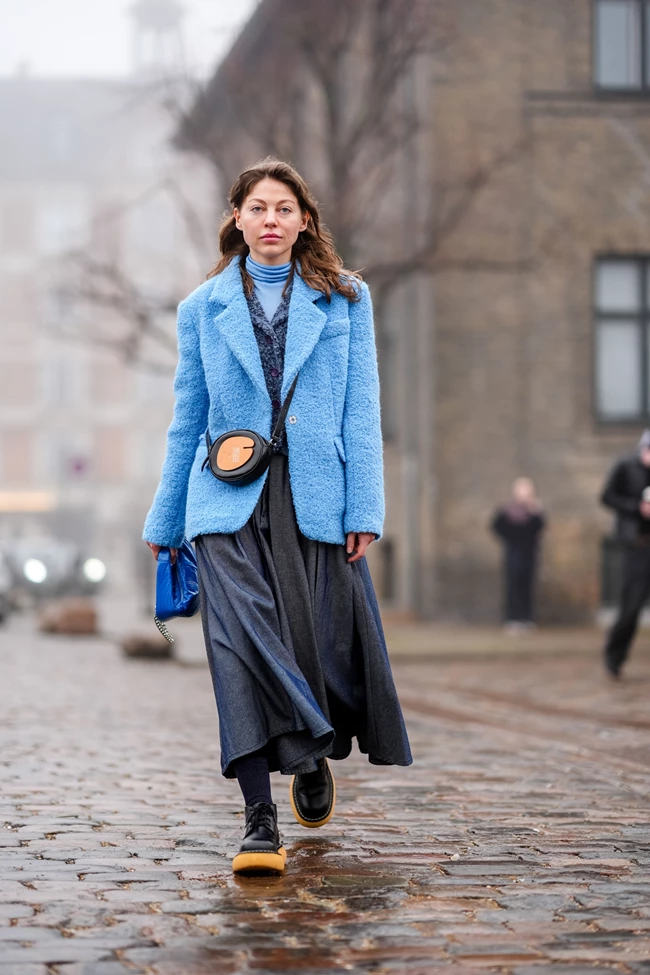 γαλάζιο και μπλε street style