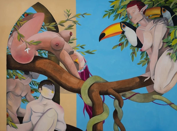 Symbiosis, Oil on canvas, 150 x 200 cm