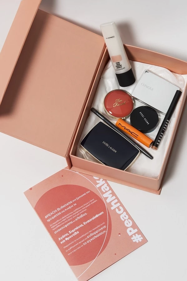 peach makeup