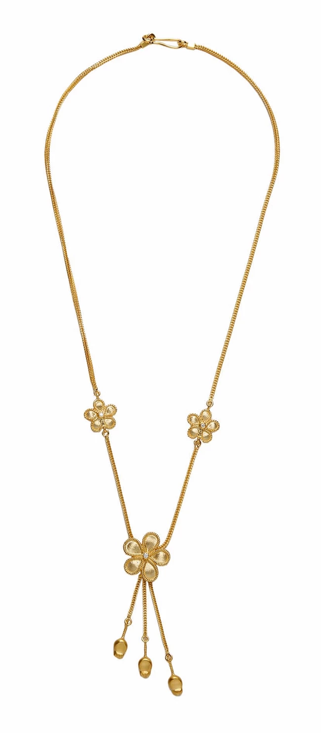 Κολιέ "Daisy" από χρυσό 18Κ, με διαμάντια, Zolotas.