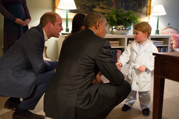 Barack Obama και πρίγκιπας George