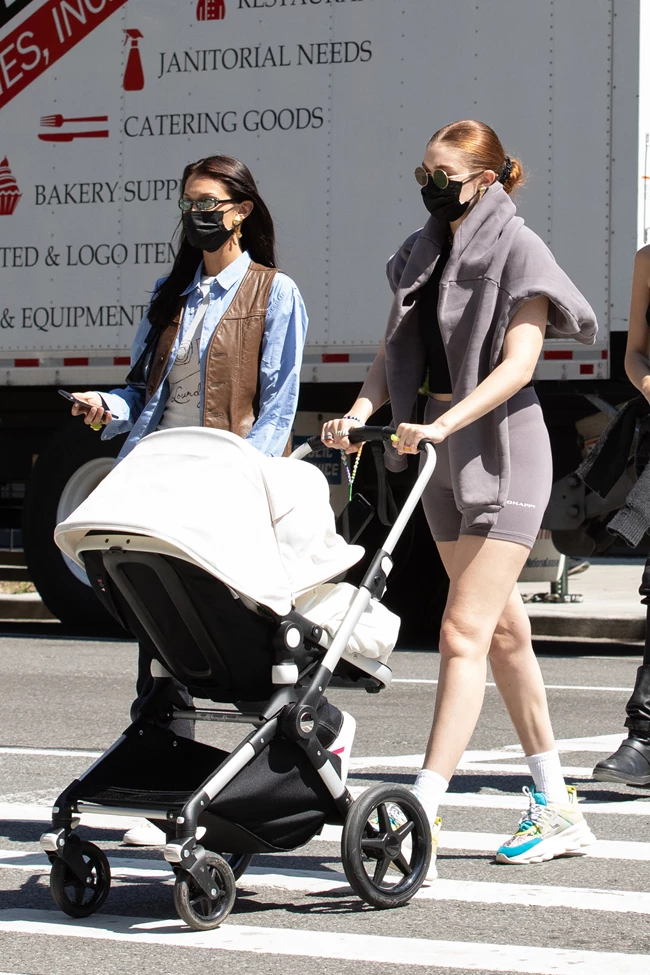 Gigi Hadid biker shorts
