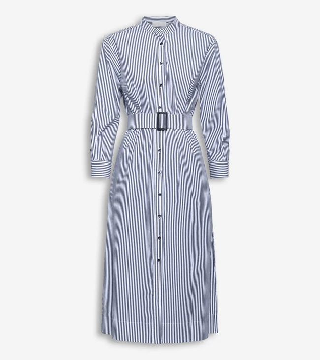 Shirt - dress ριγέ με ζώνη, LOLA.