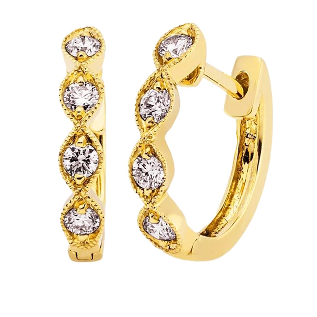 Από κίτρινο χρυσό 18Κ, με διαμάντια, Serkos.